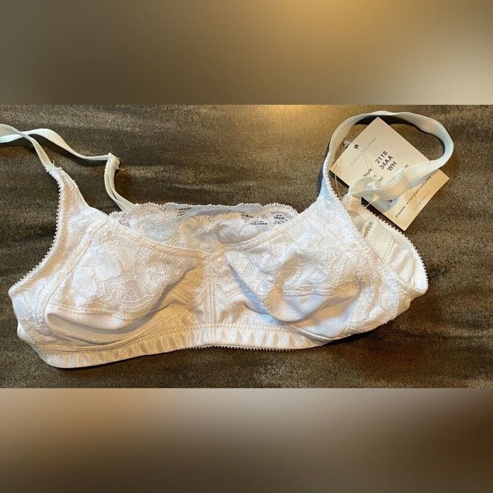 Amoena Bra Women’s 34AA White Lace Mastectomy NWT